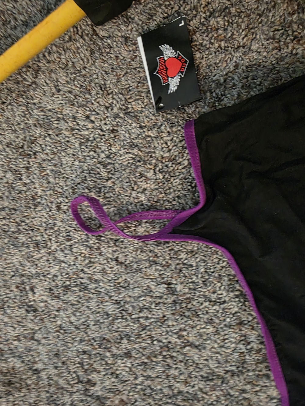Black Tank Top with Purple Trim - Women's Summer Layering Camisole